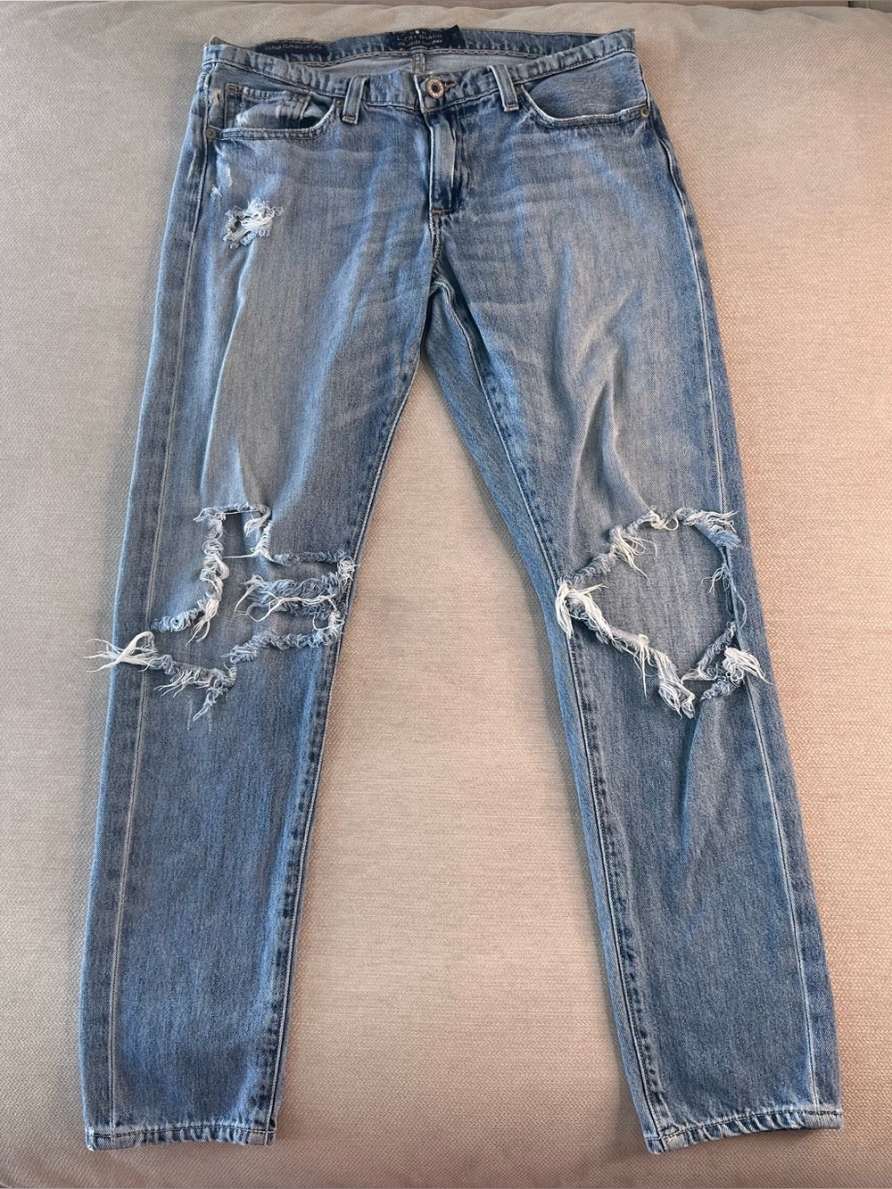 Lucky Brand Sienna Slim Boyfriend Blue Jeans Women’s 2 26 Medium Wash Distressed